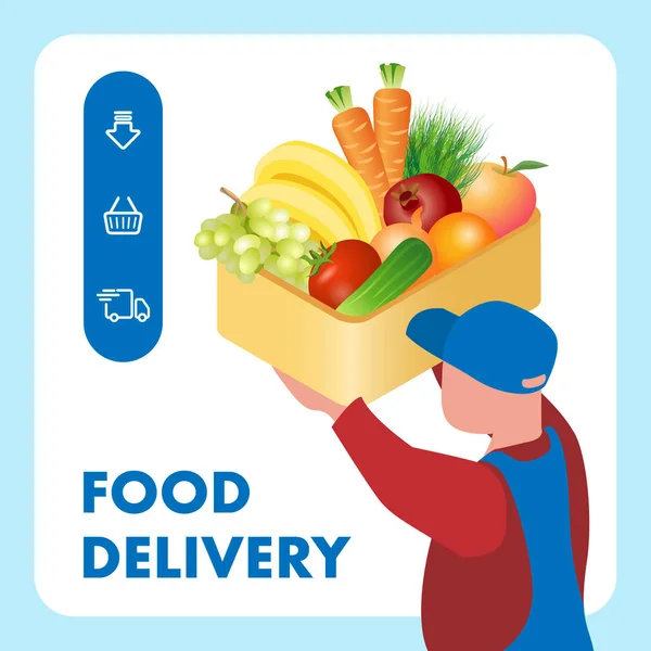 Fresh Food Delivery Service Web Banner Template Royalty Free Stock Vectors