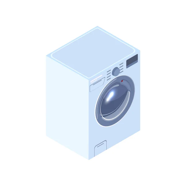 Realistische isometrische Abbildung der Waschmaschine — Stockvektor