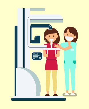 Diş Radyolojisi, X ışını Düz Vektör İllüstrasyon