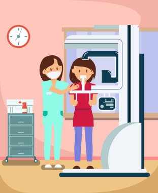 Diş Röntgeni, Radyografi Prosedürü İllüstrasyonu