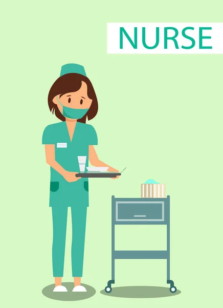 Hemşirelik Mesleği, Hemşirelik Vektör Poster Konsepti — Stok Vektör