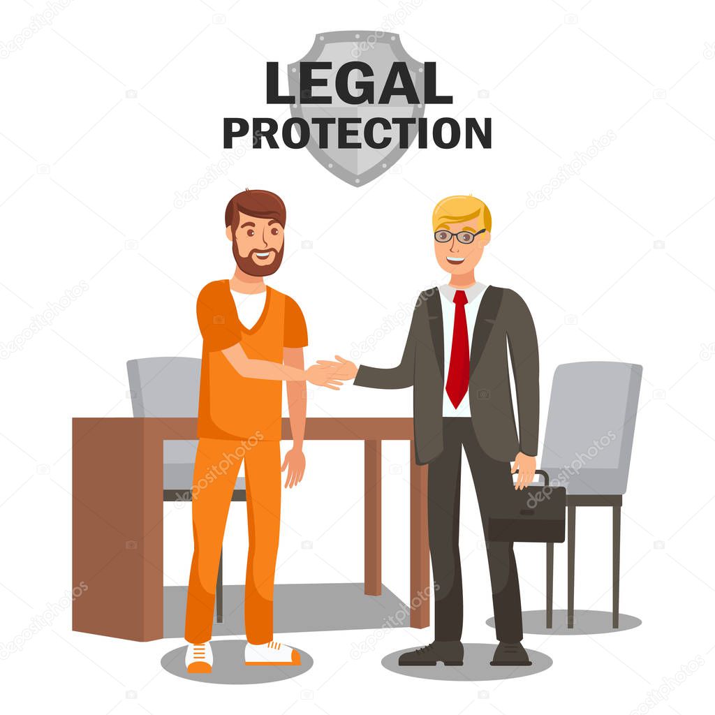 Legal Protection Services Flat Banner Template