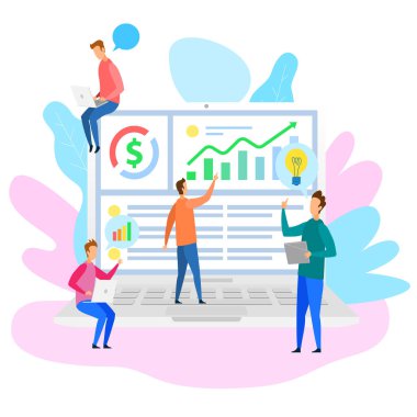 Cartoon People Ekibi Analysys Finansal Strateji