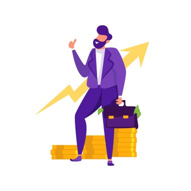 Zenginleştirilmiş Başarılı İşadamı Metafor Afiş