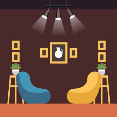 Vektör İllüstrasyon Genel Konfor Coworking.