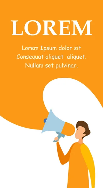 Modèle vectoriel de brochure de service de promotion sociale — Image vectorielle