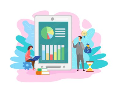 Finansörler, Bankacılar, Analistler Vektör Karakterler