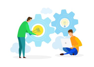 Başlangıç Geliştirme Düz Vektör İllüstrasyon