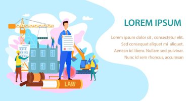 İş ve İş Hukuku Vektör Açılış Sayfası