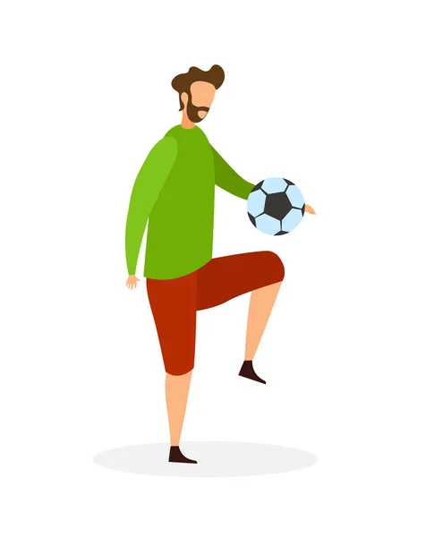 Jogador de futebol, Entusiasta Vector Ilustração —  Vetores de Stock