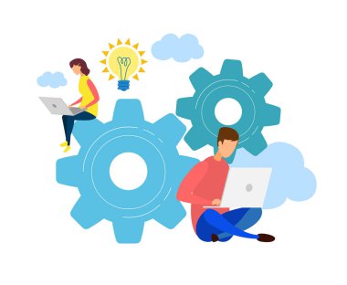 Erkek, Kadın Geliştiriciler Takım Çalışması, Cowork Karakter