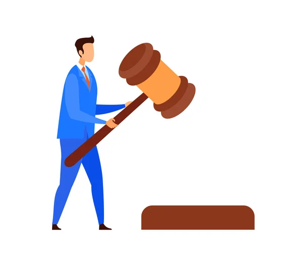 Advocaat, rechter, juridisch adviseur vector karakter — Stockvector
