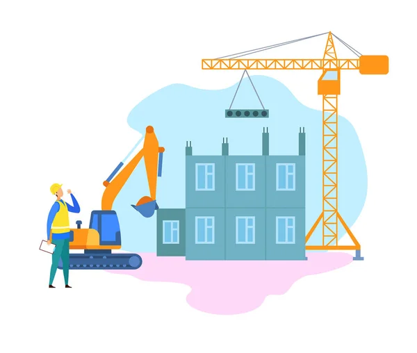 Building Industry, Construction Site Illustration Stock Vector Image by  ©.com #264132542