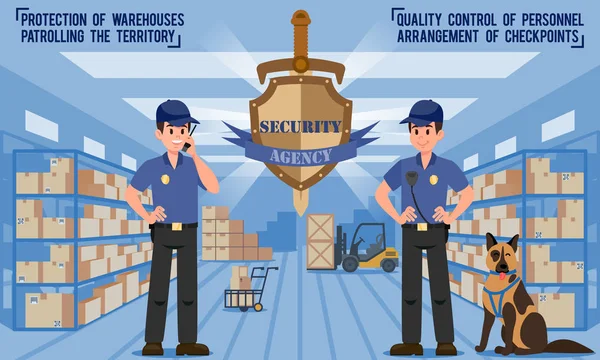 Agencia de Seguridad. Ilustración vectorial . — Archivo Imágenes Vectoriales