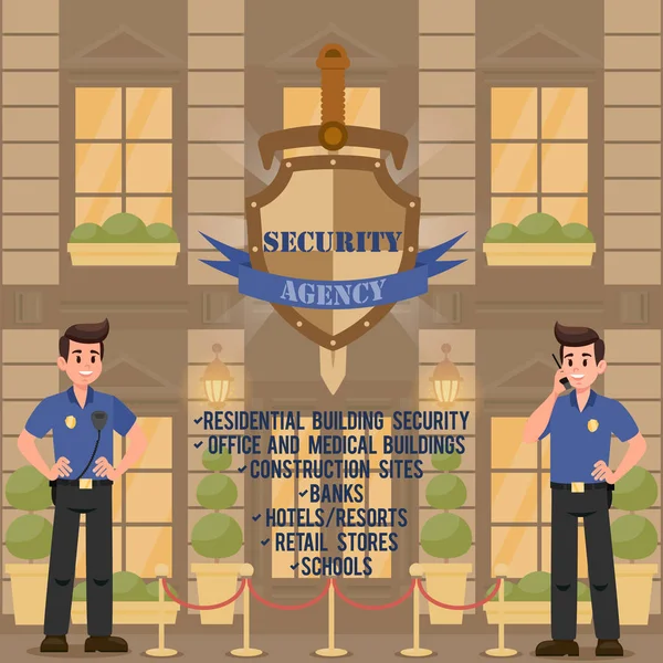 Güvenlik Ajansı. Vektör İllüstrasyonu.