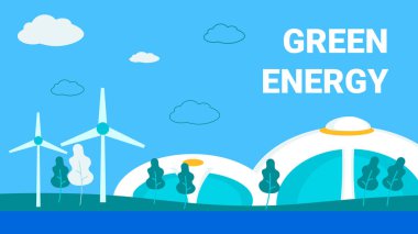 Fütüristik Araştırma Merkezi Düz Banner Şablonu