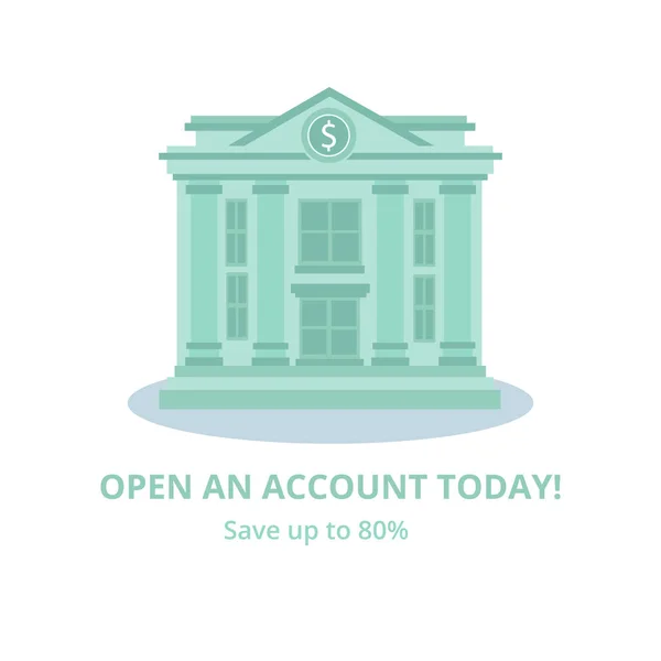 Open Bank Account Save Money Advertising Banner