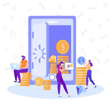 Kontrol Para Birimi Reklam için Online Bankacılık Uygulaması