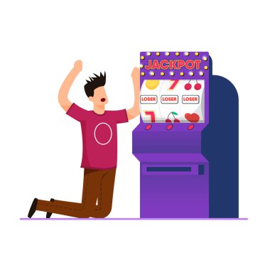 Makine Vektör İllüstrasyon Kumar Kaybetme.