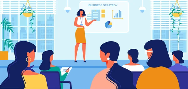 Business Strategy Courses for Women. Présentation . — Image vectorielle