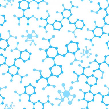 Seamless Pattern with Flat Chem Compound Formulas clipart