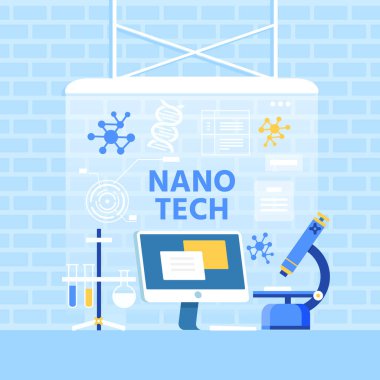 Loft Tarzı Nano Tech Reklam Düz Metafor Banner