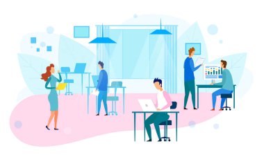 İş Adamları Modern Teknoloji Ofisinde Çalışıyor