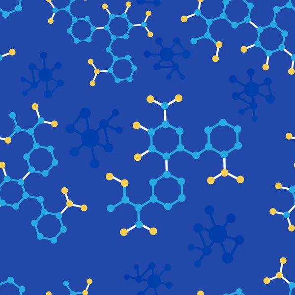 扁平无缝模式与分子结构 — 图库矢量图片
