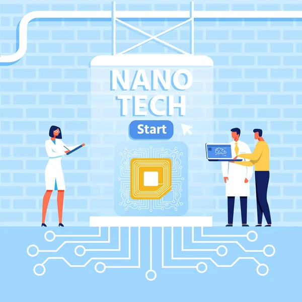 Presentation för nano Tech Center i loft stil — Stock vektor