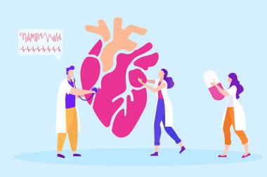 Beyaz Ceketli Tıp Öğrencileri Kalp Eğitimi.