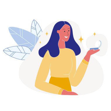 Kız anlatmak gizli vektör Illustration