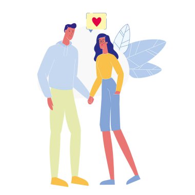 Sevgi, aşk Itiraf vektör Illustration