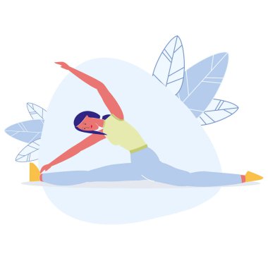 Kız yapmak Twine, ulaşan Toes vektör Illustration