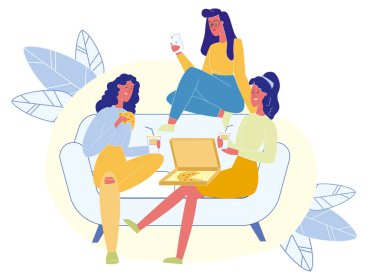 Hen Party, kadın dostluk vektör Illustration