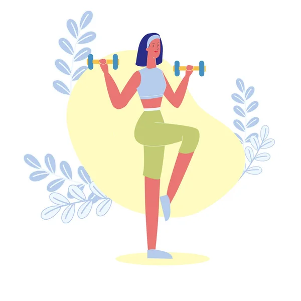 Perte de poids, entraînement sportif Illustration vectorielle — Image vectorielle