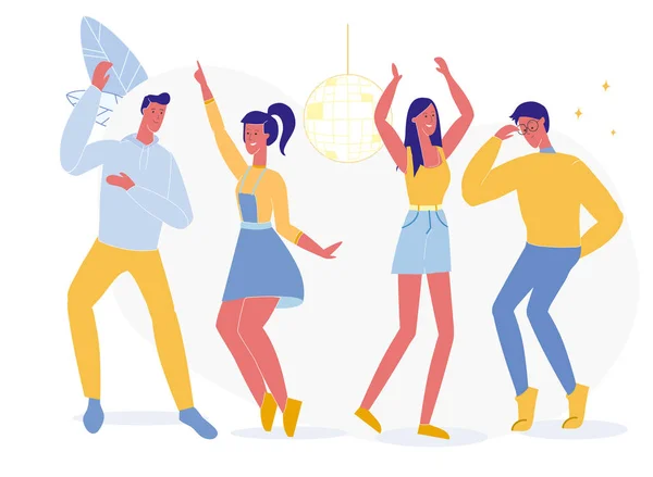 Studenten Nacht Club Party Vektor Illustration — Stockvektor