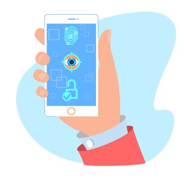 Şifre, Parmak Izi ve yüz kilidini mobil uygulaması