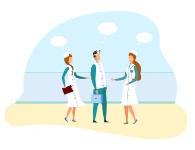 Bayan Doktor Assistant ile baş hekim karşılar