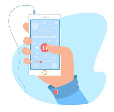 Cep telefonu için modern Audio Player uygulaması