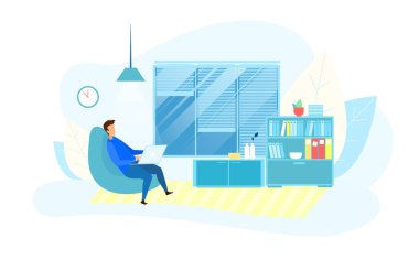 Modern Tech ofiste iş adamı çalışma fazla mesai