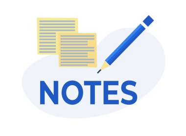 Kağıt belge, notlar karikatür yapmak için defter