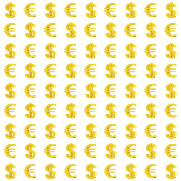 Dolar ve Euro parasal Işaretler Dikişsiz desen