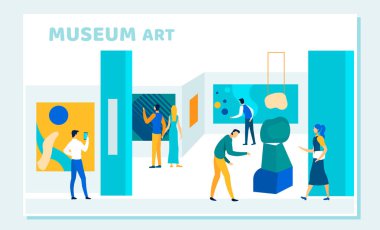 Sergi Ziyaretçileri Modern Müze Sanat Görüntüleme