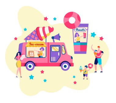 İnsanlar dışarıda yemek yerken Aile Festivali Afişi