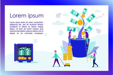 Büyüme Sermayesi. İnsanlar Sulama Para Ağacı. Gelir