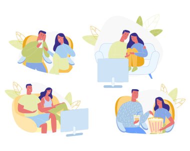 Happy Couple Leisure Time Set Beyaz Izole