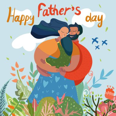 Mutlu Babalar Günü Tebrik Kartı, Aile Sahada