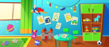 Çocuklar Oyun Odası veya Anaokulu İç