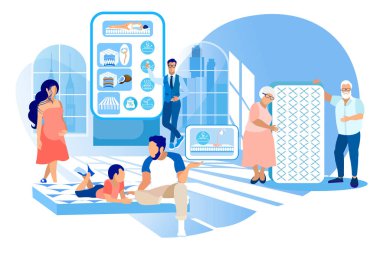 Salon Şilteleri. Tüm Aile için seçim. Vektör.