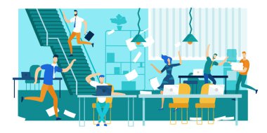 İş Rush, Ofis Kaos, Meşgul, Sinirli İşçiler